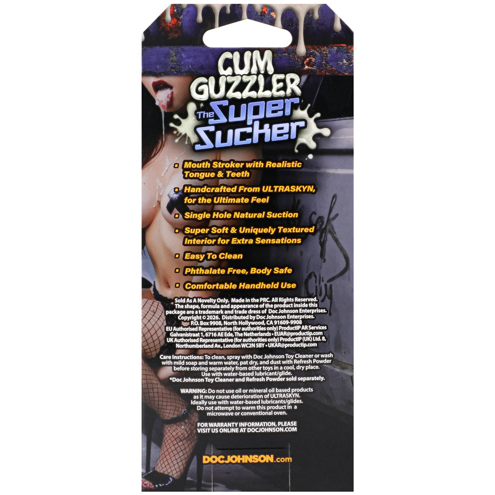 Doc Johnson Cum Guzzler Ultraskyn Mouth Stroker – Realistic Oral Masturbator > Sex Toys For Men > Masturbators > Manual - Tophatter Daily Deals