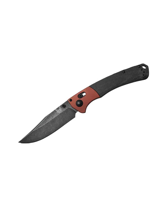 Benchmade Crooked River - Burnt Copper Aluminum Bolster - DLC Battlewash MagnaCut Blade - 15080BK-04 Folding Knives - Tophatter Daily Deals