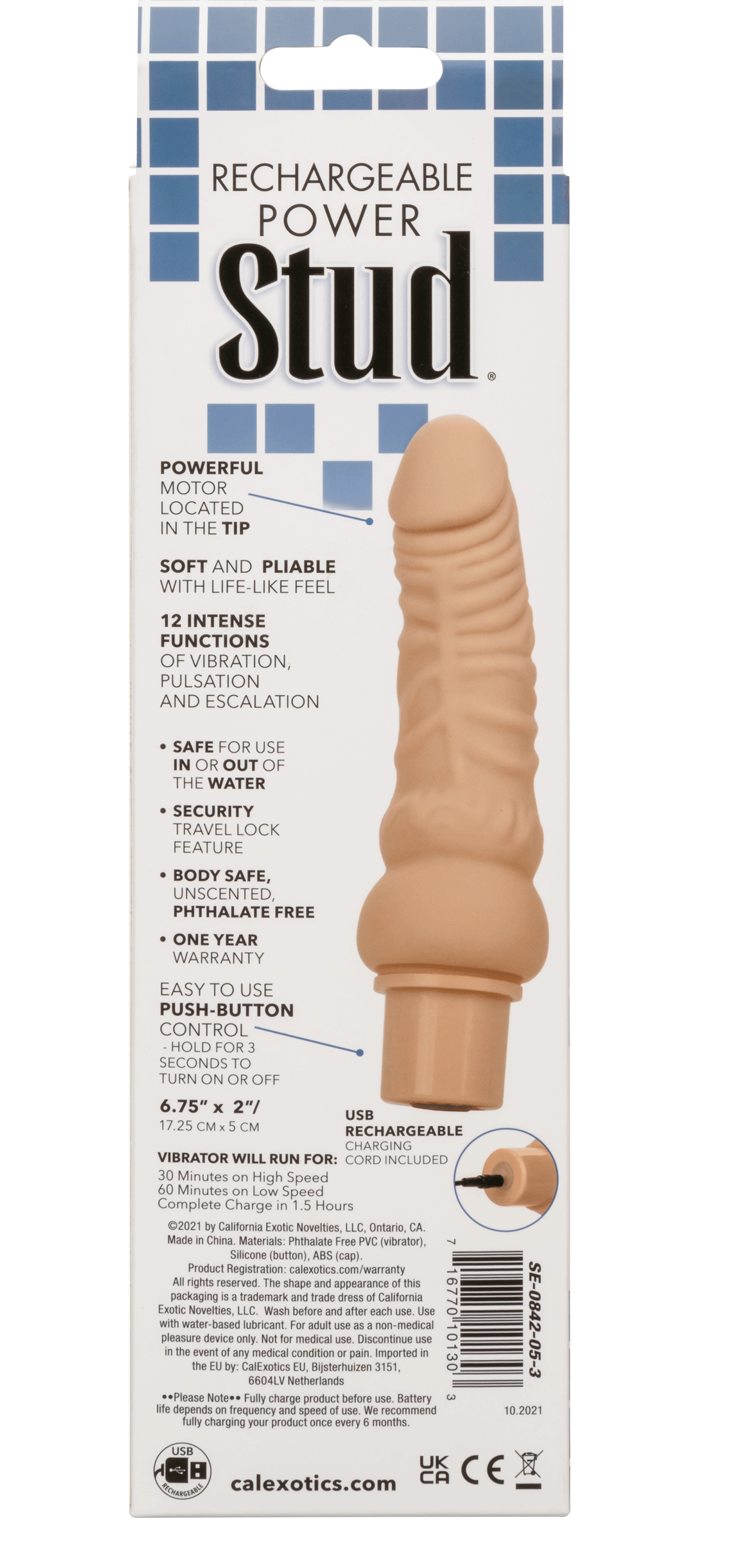 Power Stud Curvy Vibrator Ivory Flexible Silicone 12 Vibration Functions Waterproof > Vibrators > Realistic Vibrators - Tophatter Daily Deals