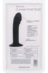CalExotics Silicone Curved Anal Stud Black Smooth Silicone with Suction Cup Base 5 Inch > Anal Range > Butt Plugs - Tophatter Daily Deals