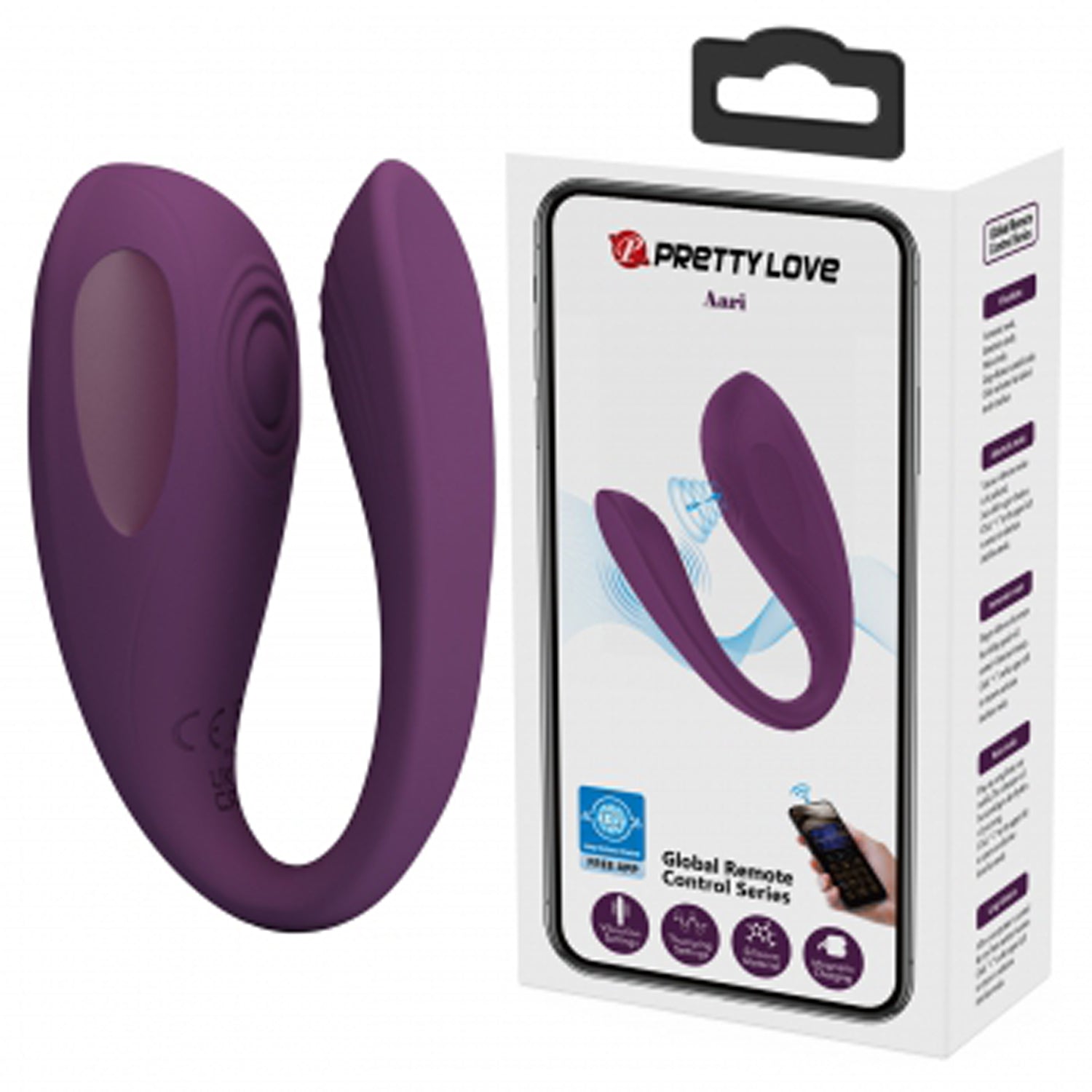 Aari Byzantium – App Control Couples Vibrator with 10 Vibration and Thumping Settings > Sex Toys > Couples Toys - Tophatter Daily Deals