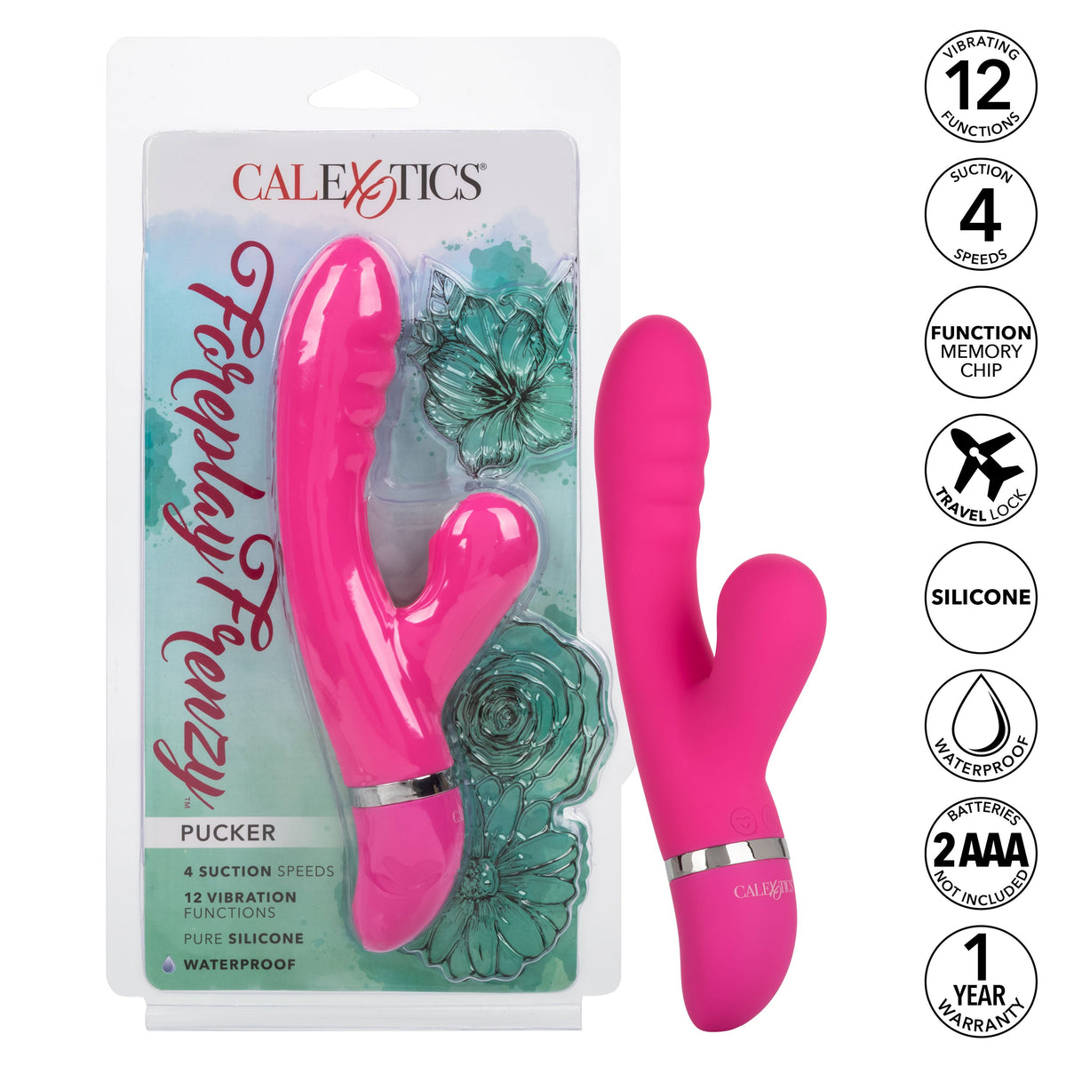 Foreplay Frenzy Pucker – Dual Motor Rabbit Vibrator with Suction > Vibrators > Ladies > Rabbit - Tophatter Daily Deals