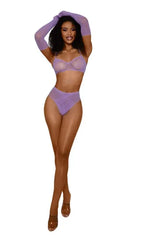 Lace Bralette, Panty, and Gloves Set – Lingerie Set > Clothes > Lingerie Sets - Tophatter Daily Deals