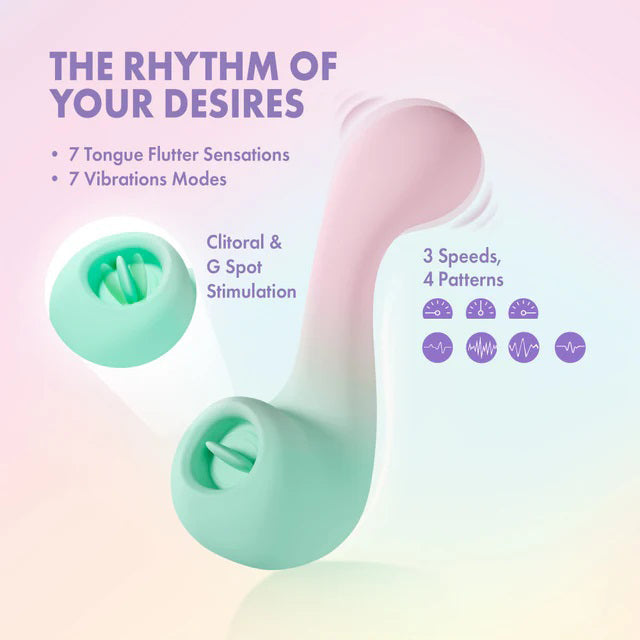 Melody Dual-Ended Vibrator for Clitoral and Tongue Stimulation > Sex Toys For Ladies > Clitoral Vibrators and Stimulators - Tophatter Daily Deals