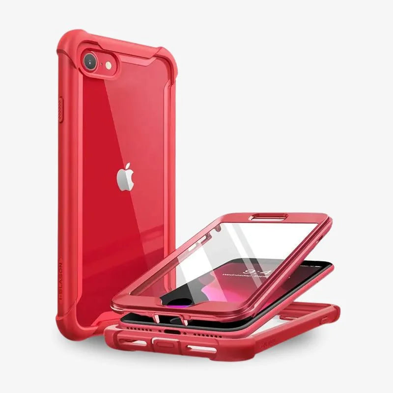 IPhone SE Clear Drop Tested Protective Case 2025 Slim Red - Tophatter Daily Deals