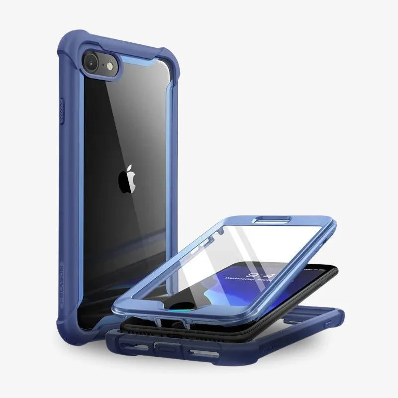 IPhone SE Clear Drop Tested Protective Case 2025 Slim Blue - Tophatter Daily Deals