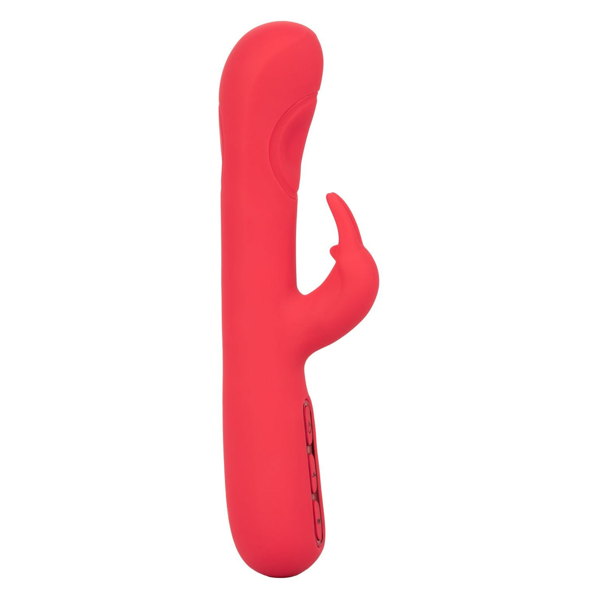 Throb Pulse Red Silicone Rabbit Vibrator with Double Thumping Action and 7 Vibration Functions > Vibrators > Ladies > Rabbit - Tophatter Daily Deals
