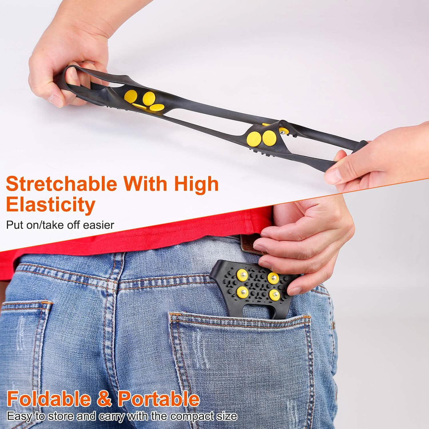 Ice Snow Grips Anti Slip Over Shoe Men's Shoes - Tophatter Daily Deals