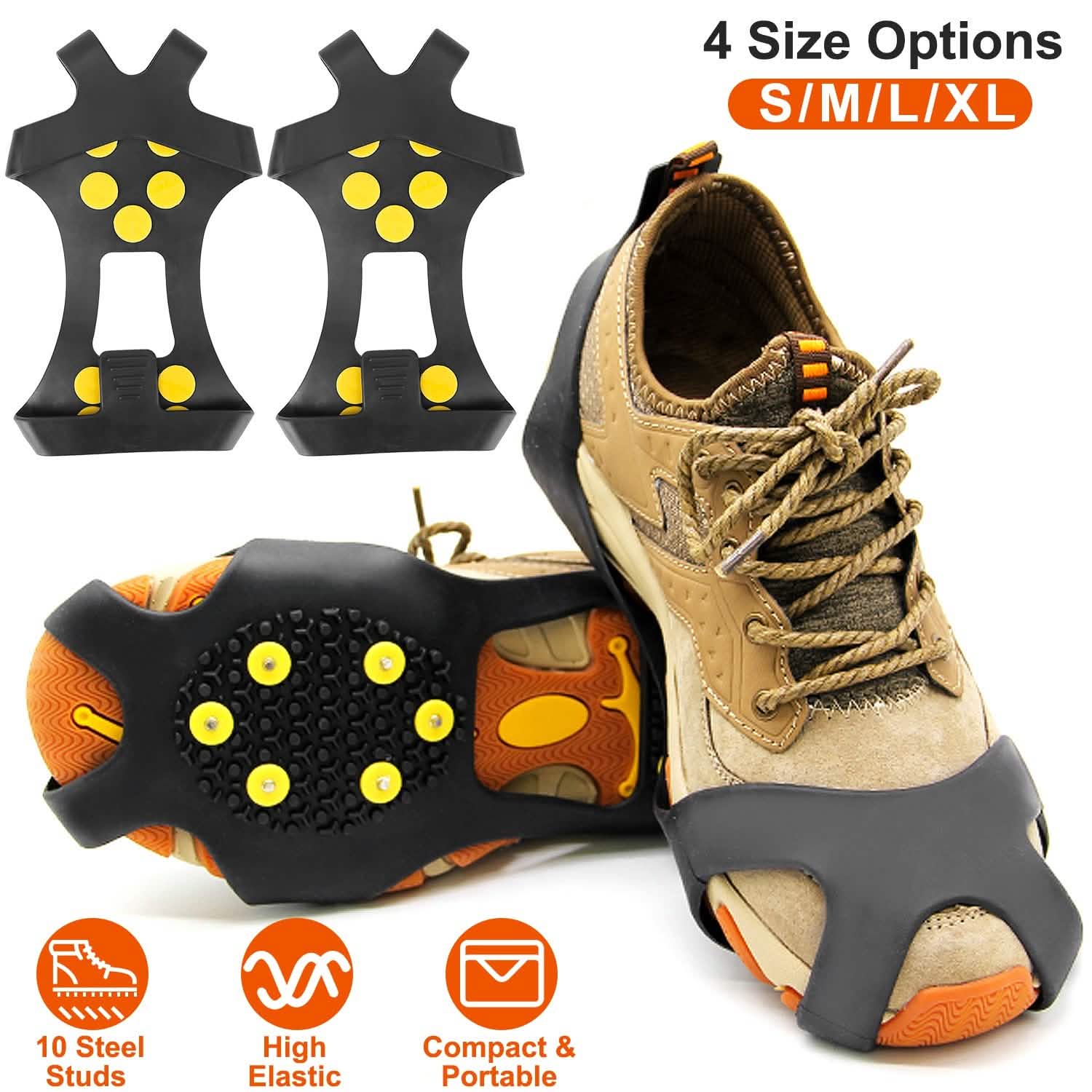 Ice Snow Grips Anti Slip Over Shoe Men's Shoes - Tophatter Daily Deals