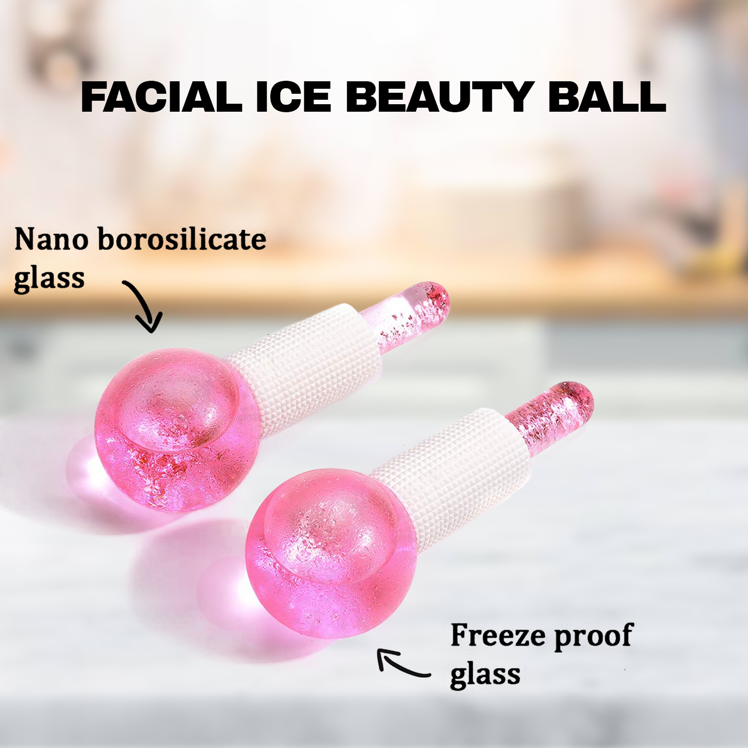 Facial Ice Globes – Cold Face Roller Massage Tool For Skincare Puffiness Treatment Eyes Health & Beauty - Tophatter Daily Deals