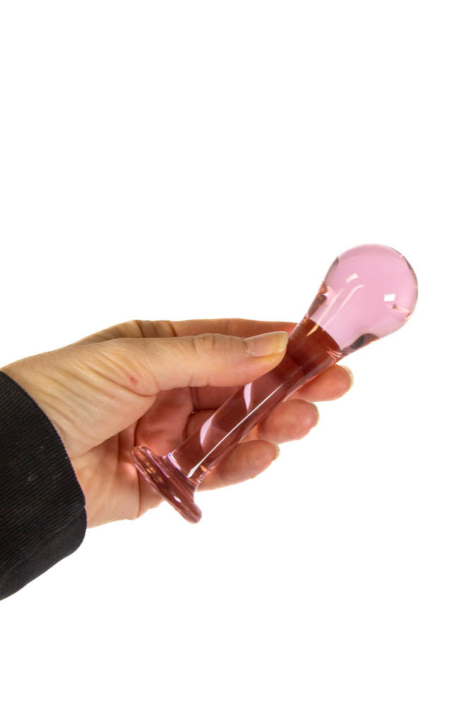 Icon Brands - First Glass Droplet Anal Plug - Pink Sex Toy - Tophatter Daily Deals