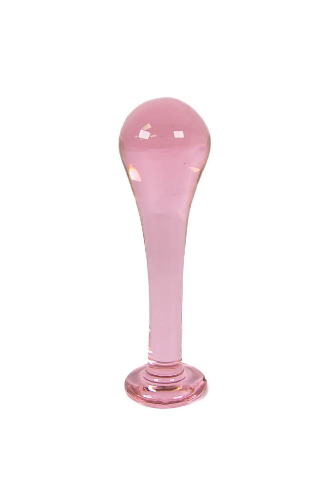 Icon Brands - First Glass Droplet Anal Plug - Pink Sex Toy - Tophatter Daily Deals
