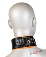 Icon Brands - Orange is the New Black - Short Leash & Collar Set - Black/Orange BDSM - Tophatter Daily Deals