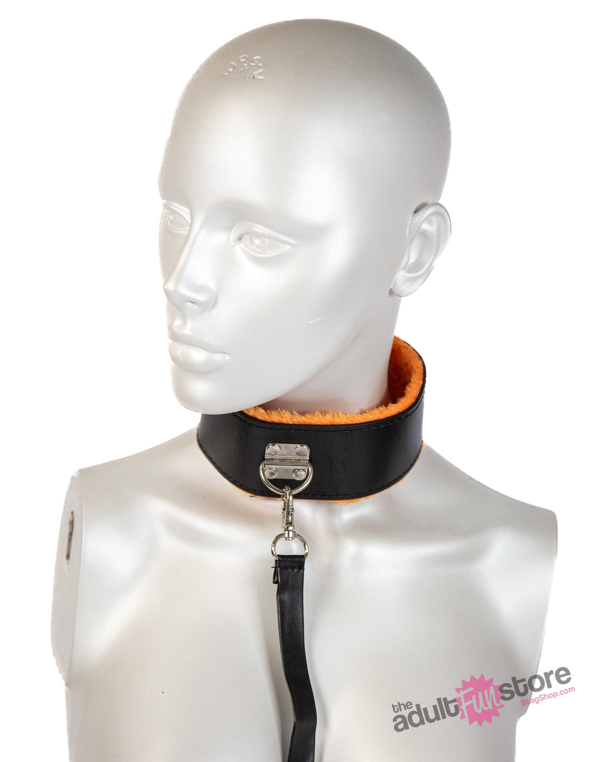 Icon Brands - Orange is the New Black - Short Leash & Collar Set - Black/Orange BDSM - Tophatter Daily Deals