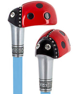 Lady Bug Lola Signature Carbon Fiber Walking Cane - 1 Ocean Blue Shaft Superlite Carbon Fiber Walking Canes - Tophatter Daily Deals