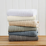 100% Cotton Checkered Jacquard Bath Towel Set - Giuliana Collection Bath - Tophatter Daily Deals