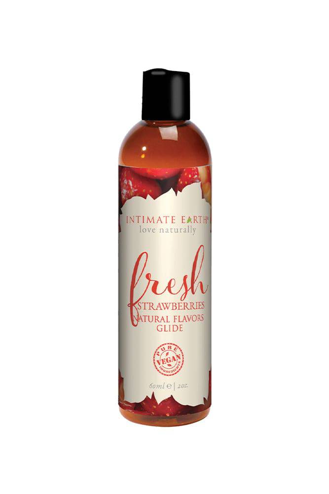 Intimate Earth - Nature Flavors Glides - Fresh Strawberries - 2oz Liquid - Tophatter Daily Deals