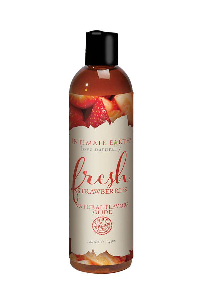 Intimate Earth - Nature Flavors Glides - Fresh Strawberries - 4oz Liquid - Tophatter Daily Deals