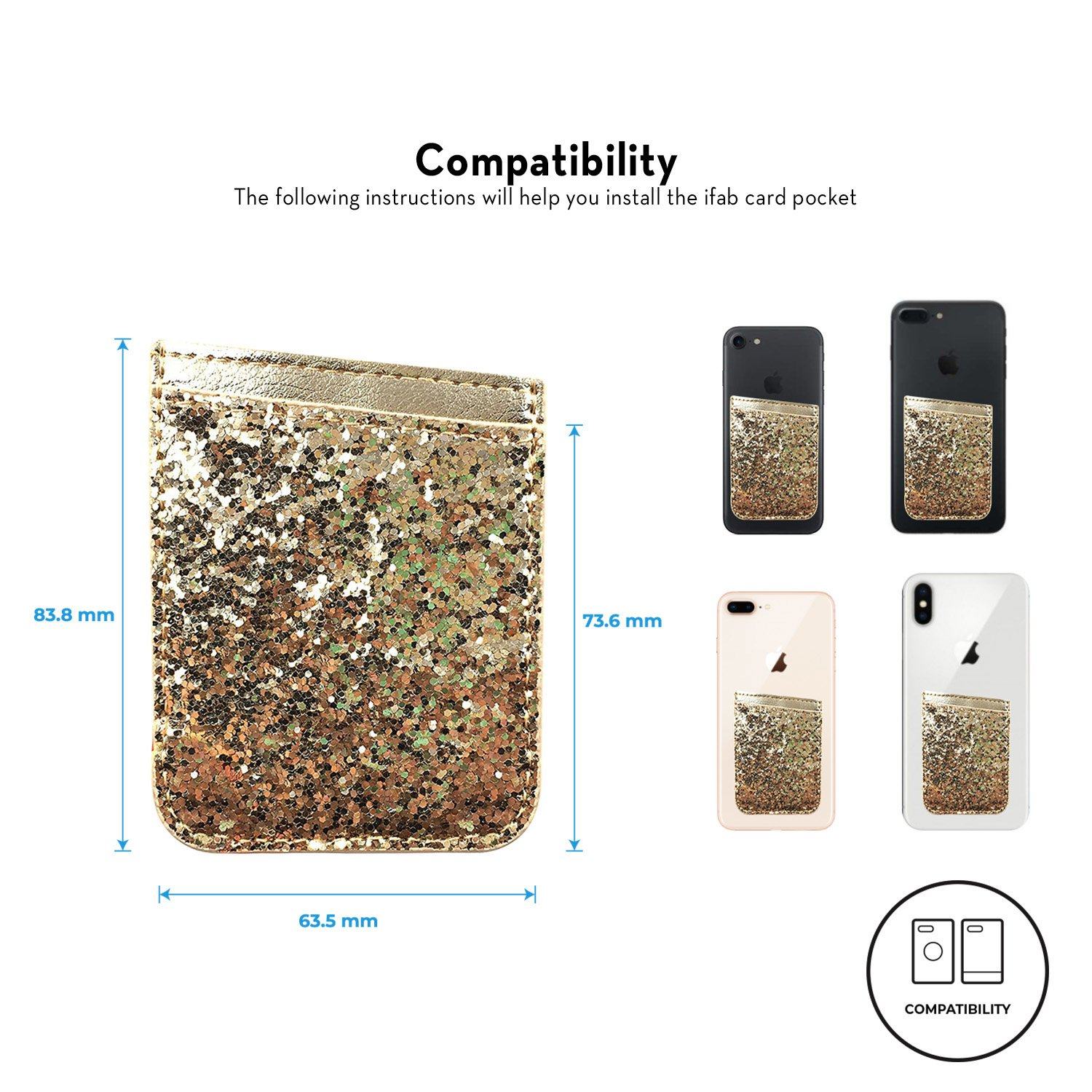 iFab Stick-On ID, Credit Card Wallet Phone Case for iPhone, Android Smartphones Phone Case - Tophatter Daily Deals