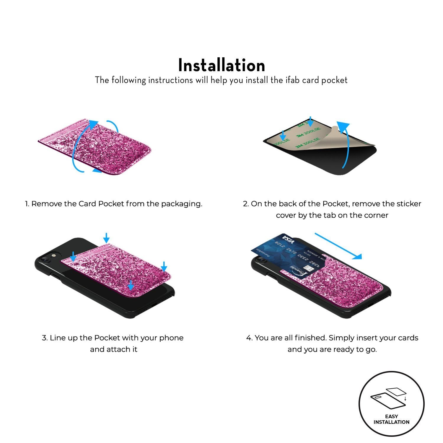 iFab Stick-On ID, Credit Card Wallet Phone Case for iPhone, Android Smartphones Phone Case - Tophatter Daily Deals