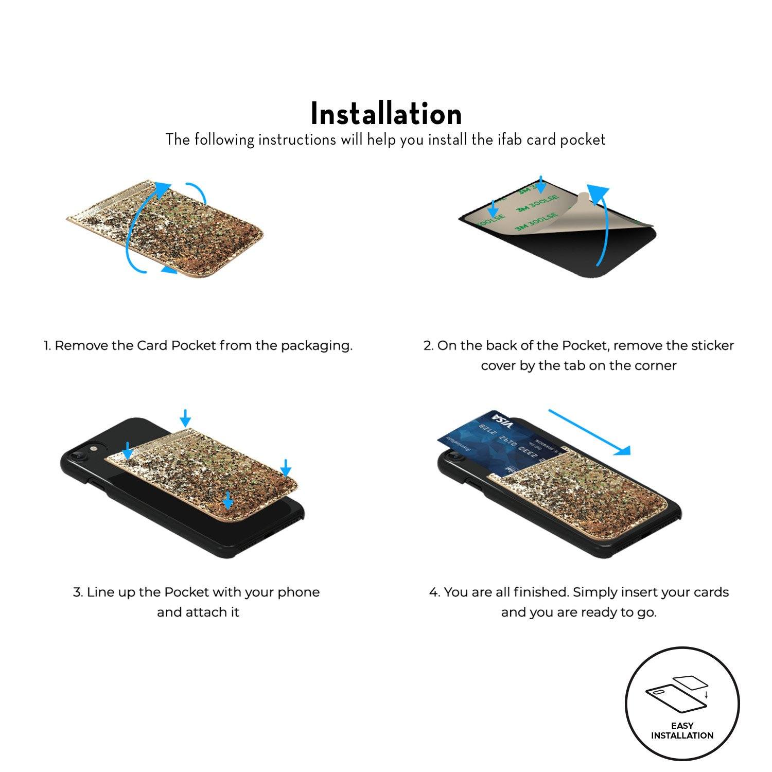 iFab Stick-On ID, Credit Card Wallet Phone Case for iPhone, Android Smartphones Phone Case - Tophatter Daily Deals