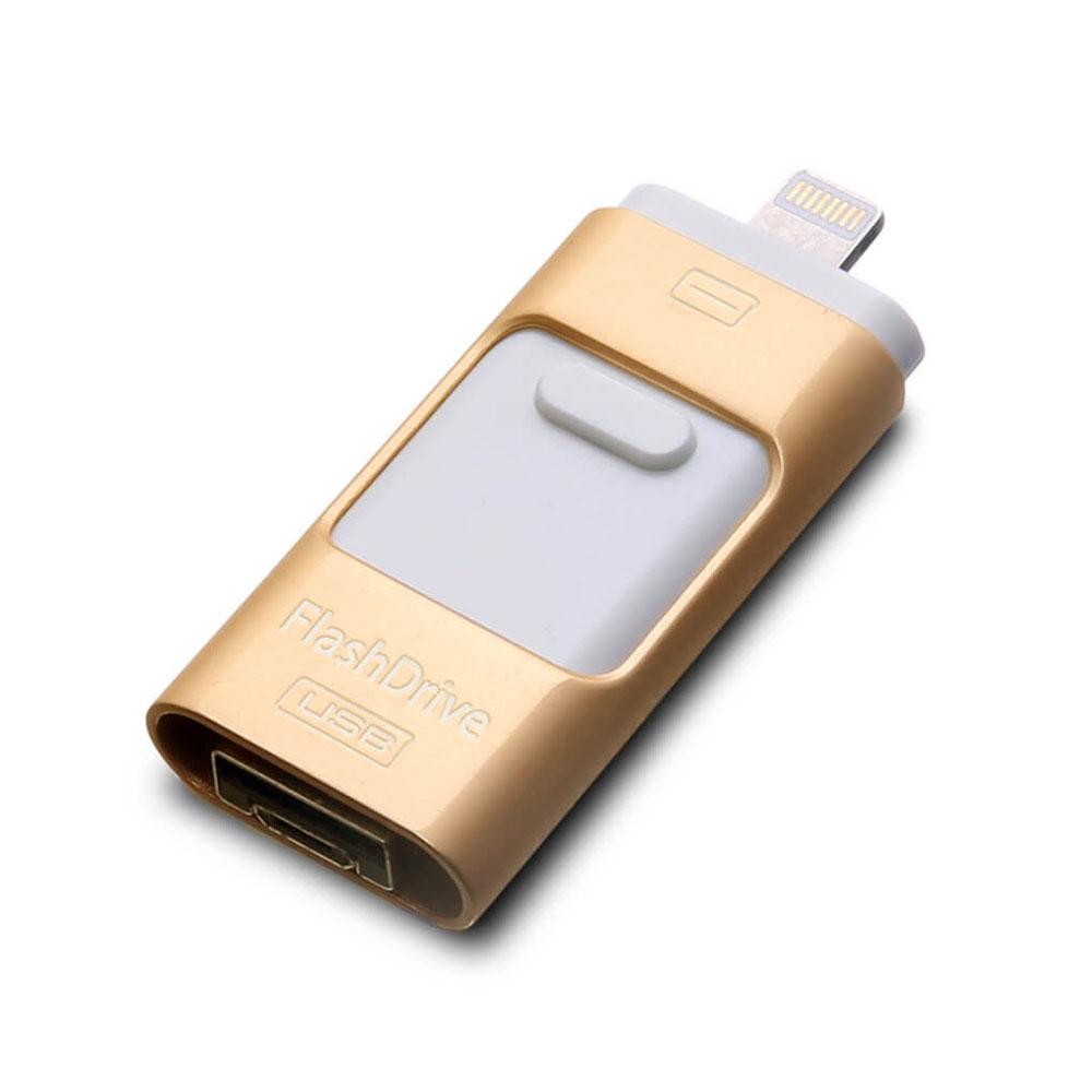 iFlash USB Drive for iPhone, iPad & Android - Assorted Sizes Gold USB Flash Drive - Tophatter Daily Deals