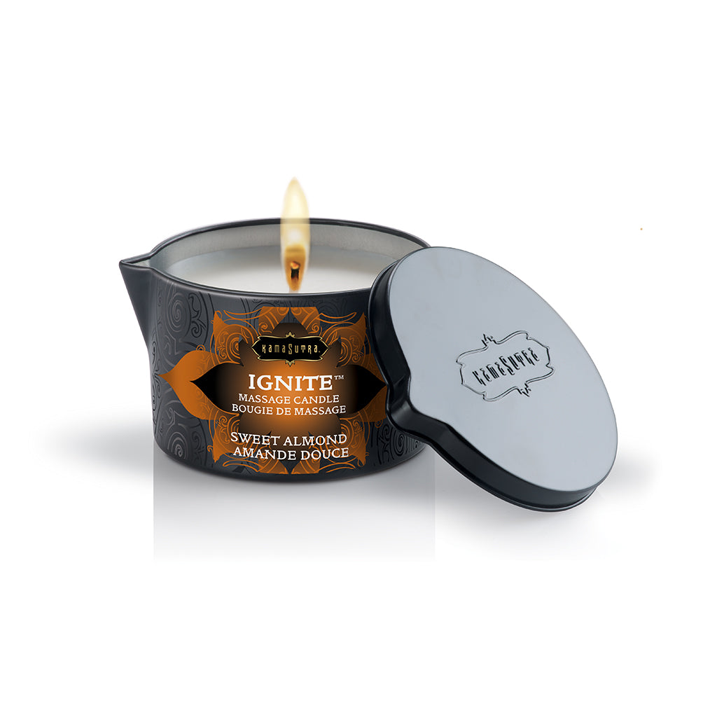 Ignite Massage Oil Candle Sweet Almond Scented Massage Oil Candle - Tophatter Daily Deals