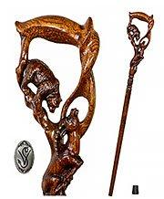 Bear & Gazelle: Artisan Intricate Detail Hand-Carved Cane Light Wood Hand Carved Artisan - Tophatter Daily Deals