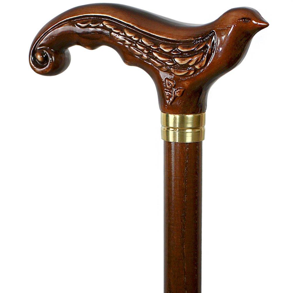 Swallow Under the Tree: Artisan Intricate Hand-Carved Cane Hand Carved Artisan - Tophatter Daily Deals