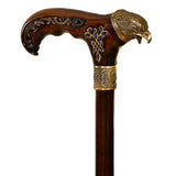 Eagle Head: Bronze Artisan Intricate Detail Design Cane Hand Carved Artisan - Tophatter Daily Deals