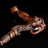 Elephant: Artisan Intricate Handcarved Wood Cane (Right Hand) Hand Carved Artisan - Tophatter Daily Deals