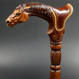 Premium Artisan Horse & Saddle Handcarved Cane Hand Carved Artisan - Tophatter Daily Deals