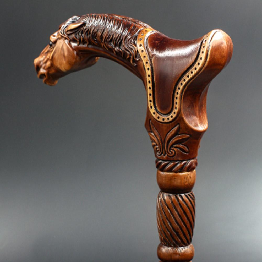 Premium Artisan Horse & Saddle Handcarved Cane Hand Carved Artisan - Tophatter Daily Deals