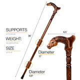 Premium Artisan Horse & Saddle Handcarved Cane Hand Carved Artisan - Tophatter Daily Deals