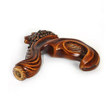 Lion Head: Artisan Intricate Handcarved Wood Cane (Right Hand) Hand Carved Artisan - Tophatter Daily Deals