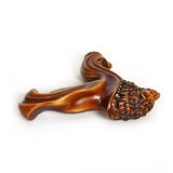 Lion Head: Artisan Intricate Handcarved Wood Cane (Right Hand) Hand Carved Artisan - Tophatter Daily Deals