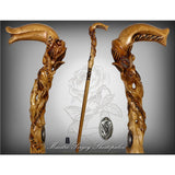 Rose Under the Tree: Artisan Intricate Hand-Carved Cane Hand Carved Artisan - Tophatter Daily Deals