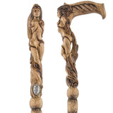 Ships Lady Figurehead - Intricate Detail Handcarved Cane Hand Carved Artisan - Tophatter Daily Deals