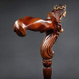 Syrin: Artisan Intricate Handcarved Wood Cane (Right Hand) Hand Carved Artisan - Tophatter Daily Deals