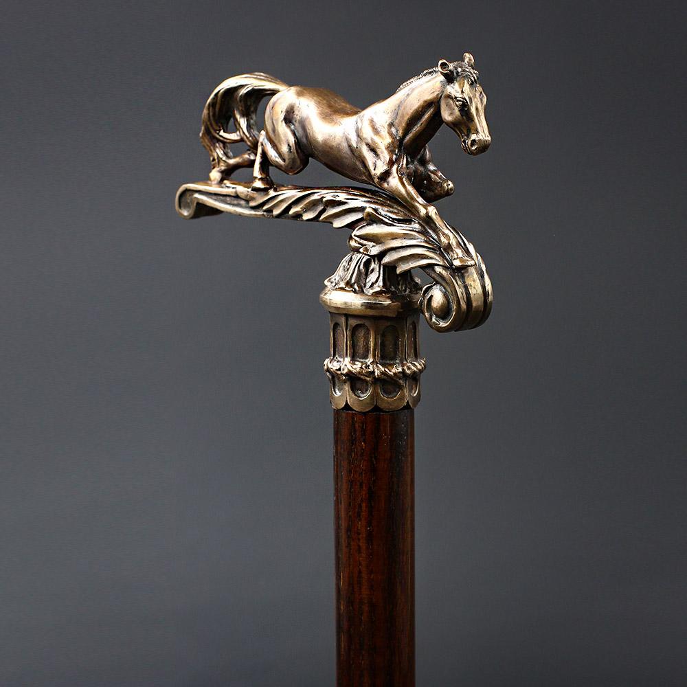 Majestic Victorian Horse: Elegantly Artisan Intricate Cane Hand Carved Artisan - Tophatter Daily Deals