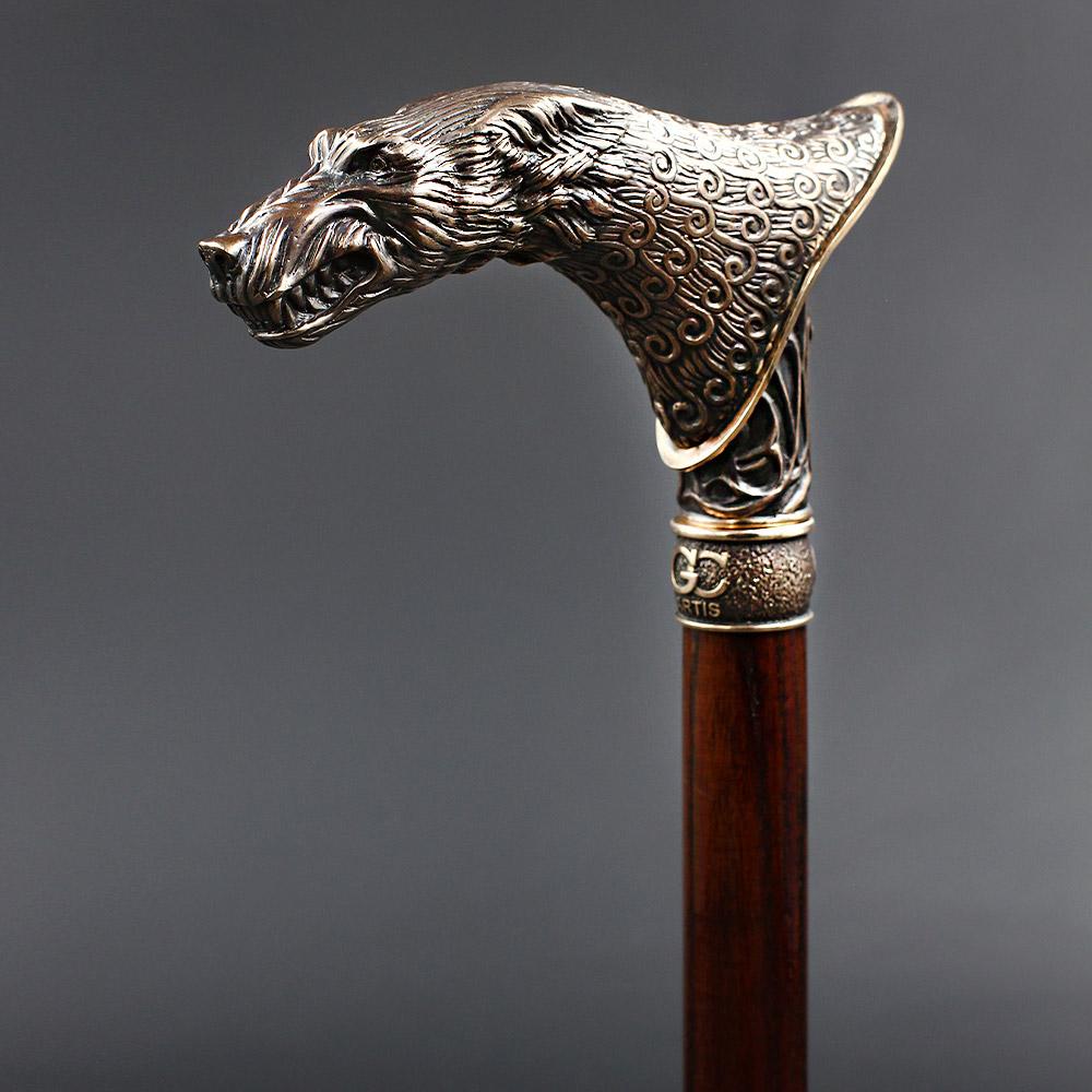 Victorian Wolf: Artisan Intricate Detail Brass Design Cane Hand Carved Artisan - Tophatter Daily Deals