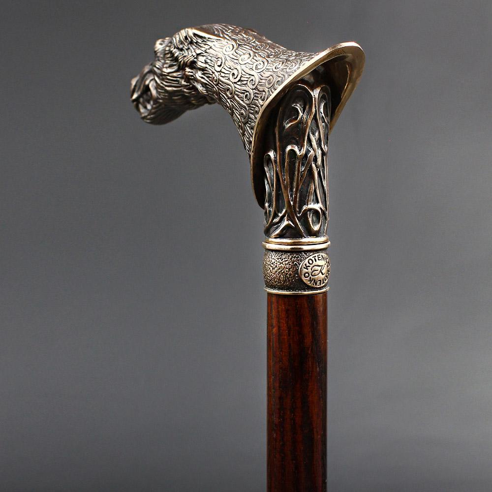 Victorian Wolf: Artisan Intricate Detail Brass Design Cane Hand Carved Artisan - Tophatter Daily Deals