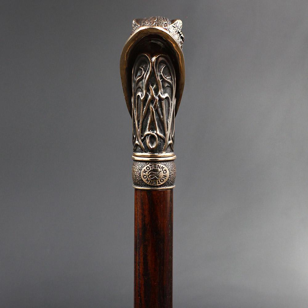 Victorian Wolf: Artisan Intricate Detail Brass Design Cane Hand Carved Artisan - Tophatter Daily Deals