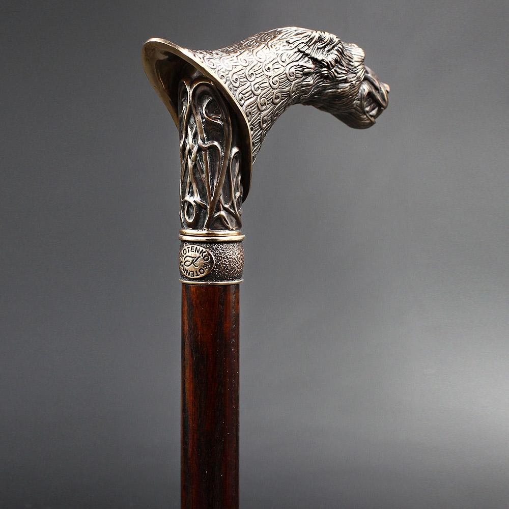 Victorian Wolf: Artisan Intricate Detail Brass Design Cane Hand Carved Artisan - Tophatter Daily Deals