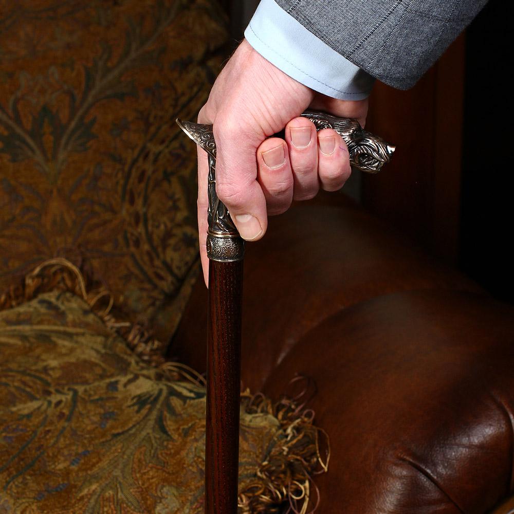 Victorian Wolf: Artisan Intricate Detail Brass Design Cane Hand Carved Artisan - Tophatter Daily Deals