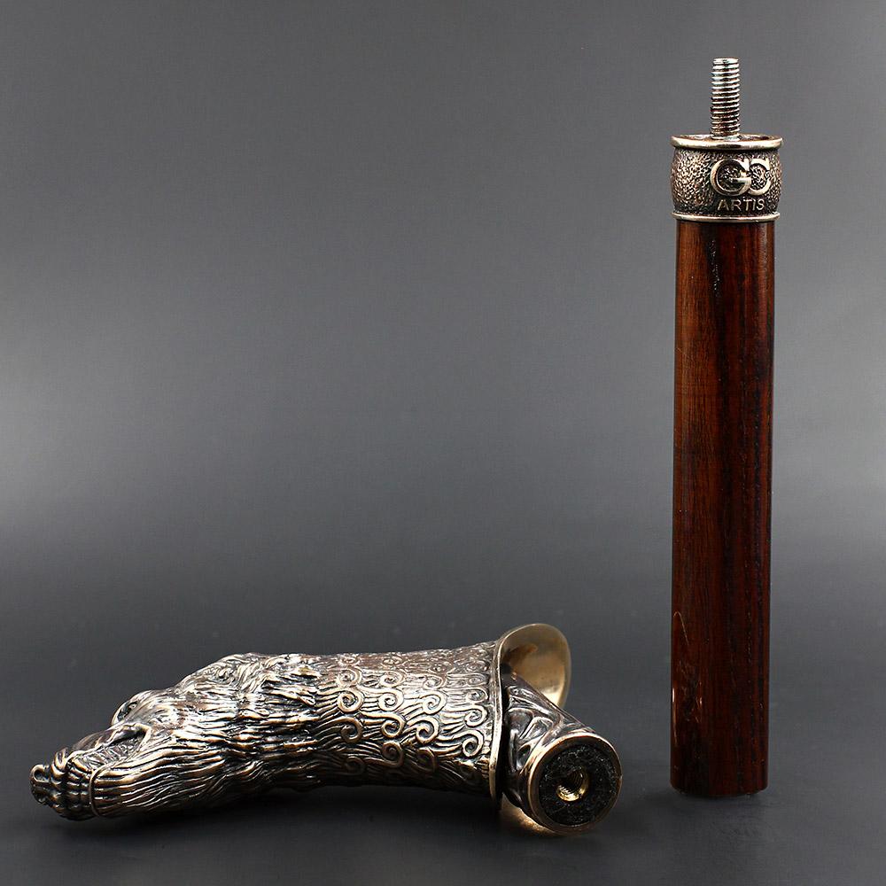 Victorian Wolf: Artisan Intricate Detail Brass Design Cane Hand Carved Artisan - Tophatter Daily Deals