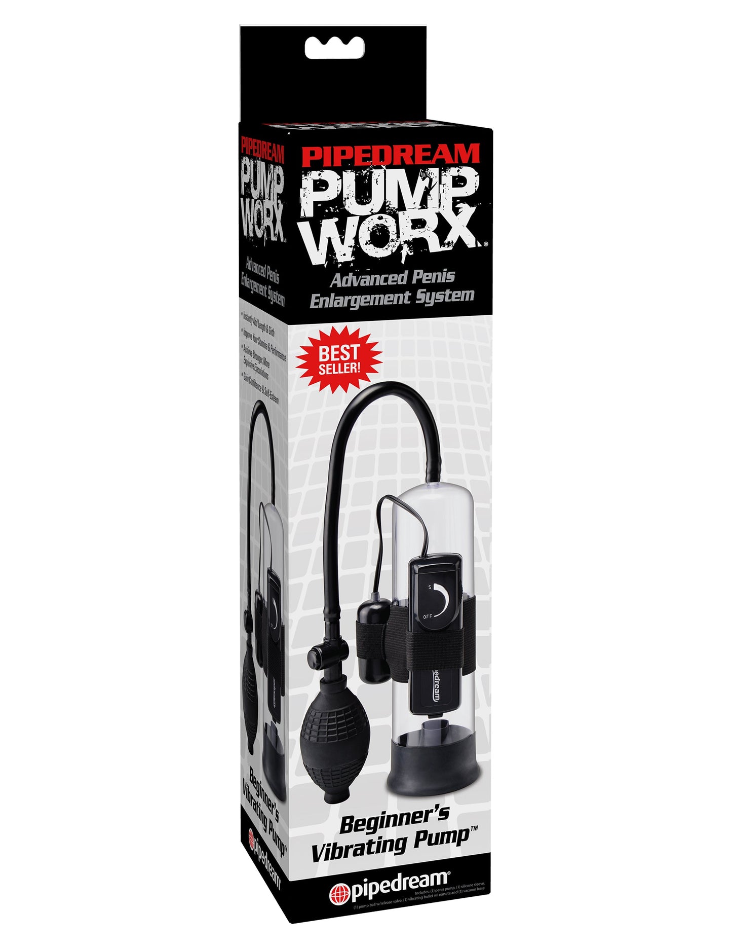 Pump Worx Beginner Vibrating Penis Pump Clear Black > Pumps > Penis Pumps - Tophatter Daily Deals