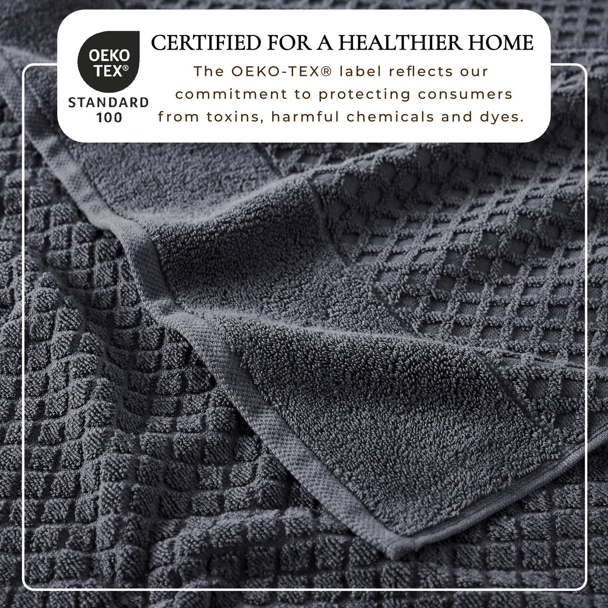 Cotton Diamond Waffle Weave Bath Towel Set - Grayson Collection Bath - Tophatter Daily Deals