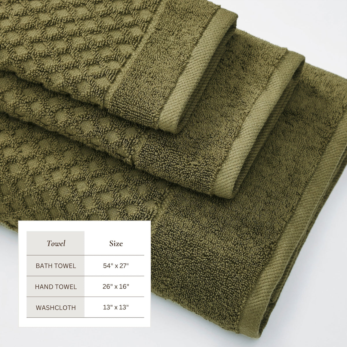 Cotton Diamond Waffle Weave Bath Towel Set - Grayson Collection Bath - Tophatter Daily Deals