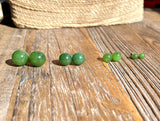 Canadian Jade Round Stud Earrings Earrings - Tophatter Daily Deals